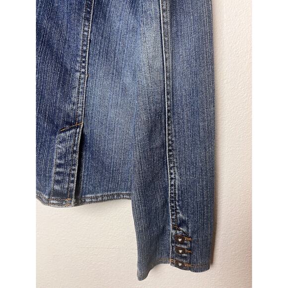 Vintage DKNY Blue Denim Jacket Button Front Casual Women’s Sz Medium - Picture 5 of 8